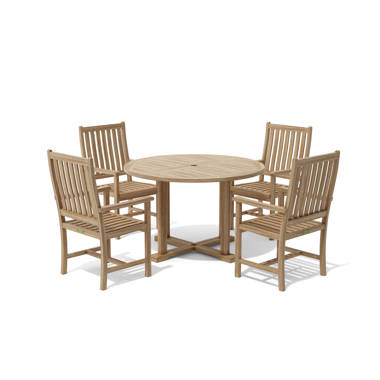 Ajax 5 piece teak dining set hotsell
